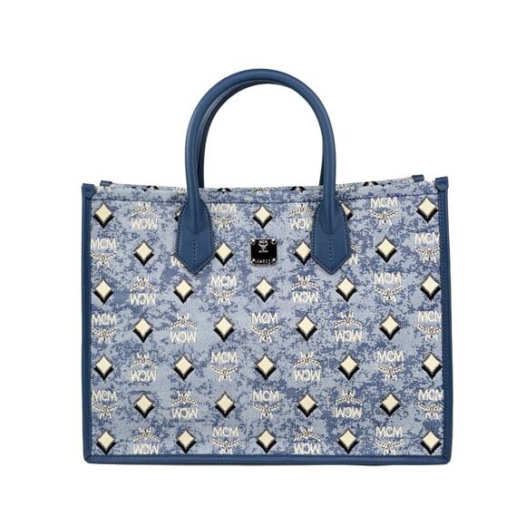 MCM Handbags - MCM MCM Aren Munchen Denim Tote Women's Bag